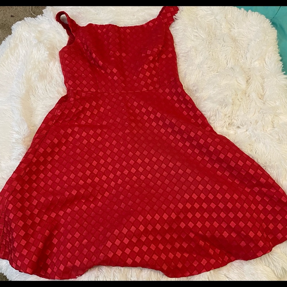 Anthropologie Size 8 Red Flare Dress